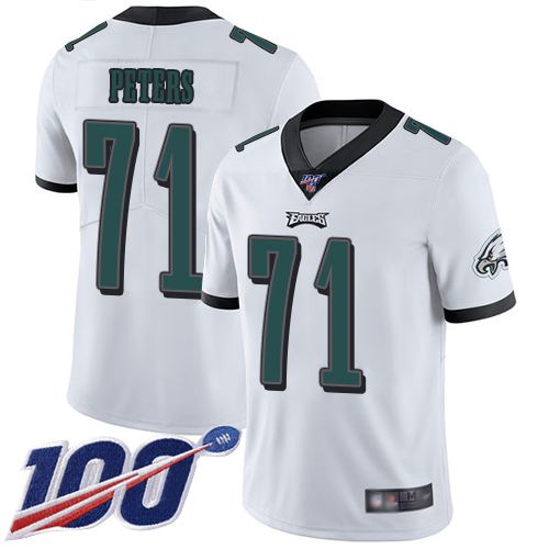 Men Philadelphia Eagles #71 Jason Peters White Vapor Untouchable NFL Jersey Limited Player Season->nfl t-shirts->Sports Accessory